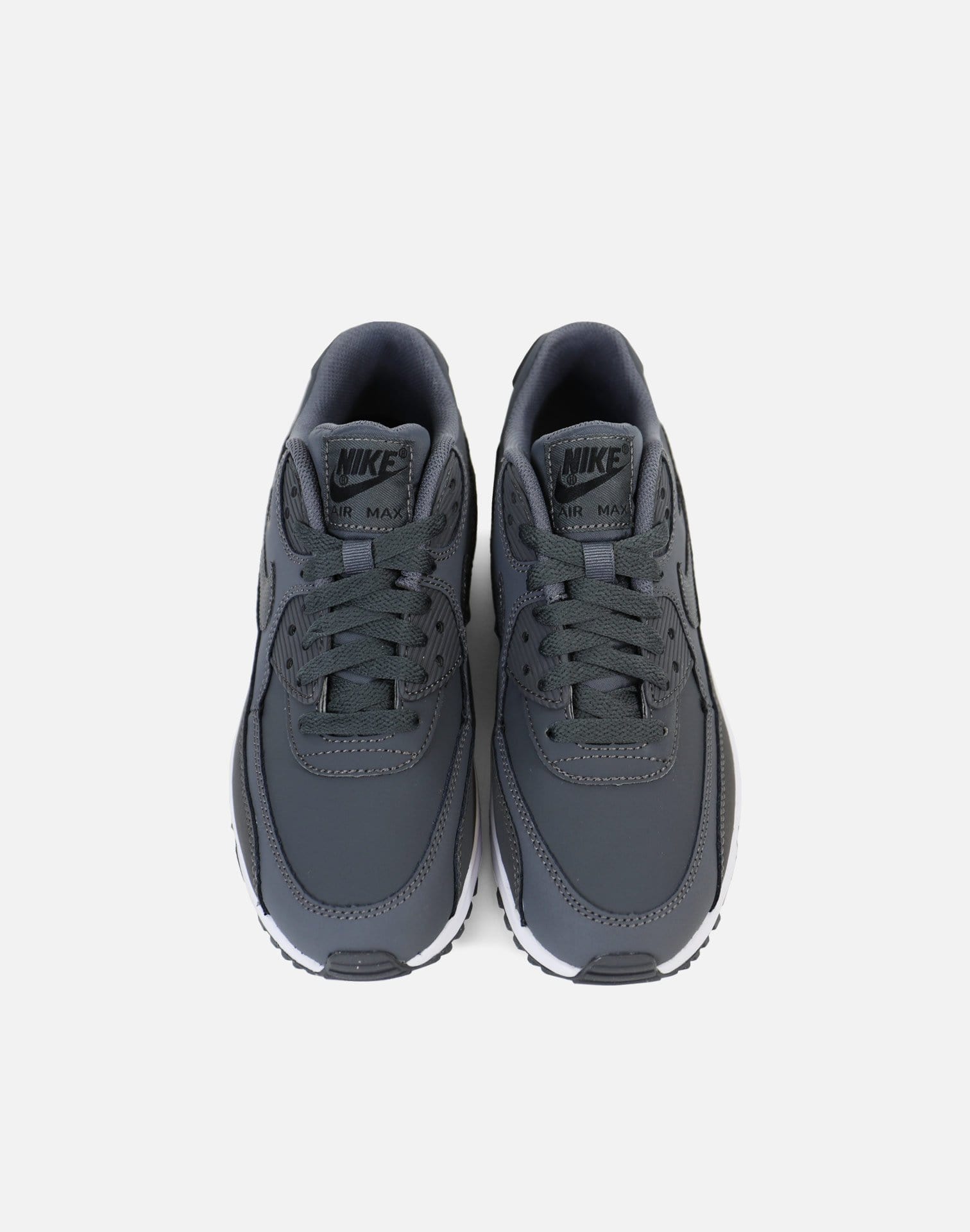 Nike Air Max '90 Leather Grade-School (Dark Grey/Dark Grey-Black)