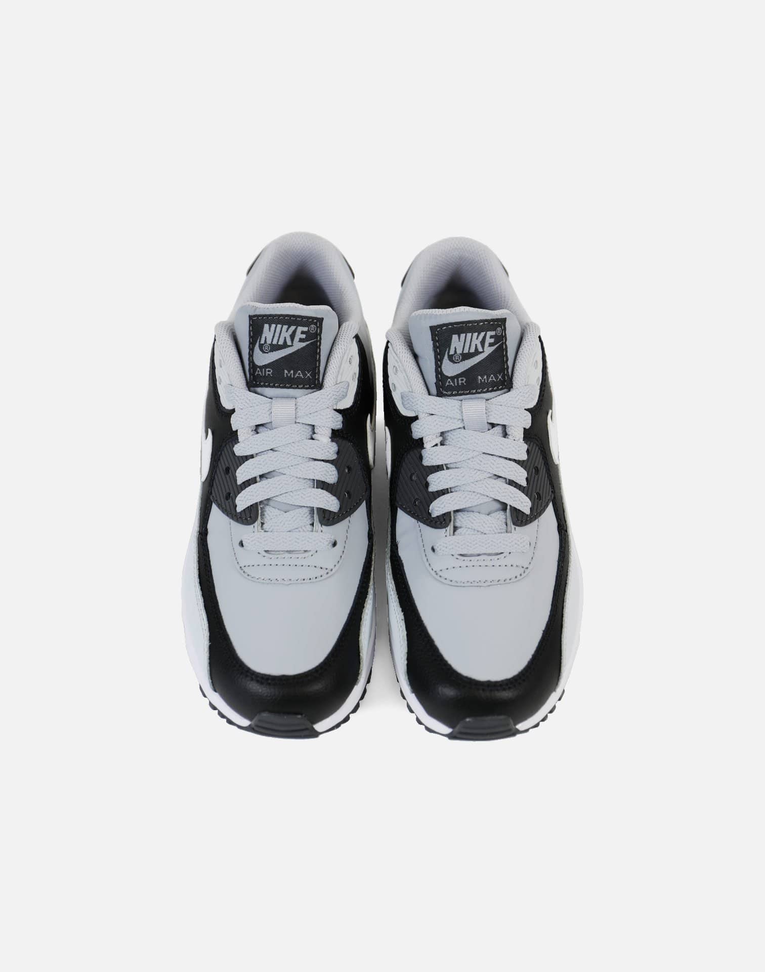 Nike Air Max 90 Leather Grade-School (Grey/White)