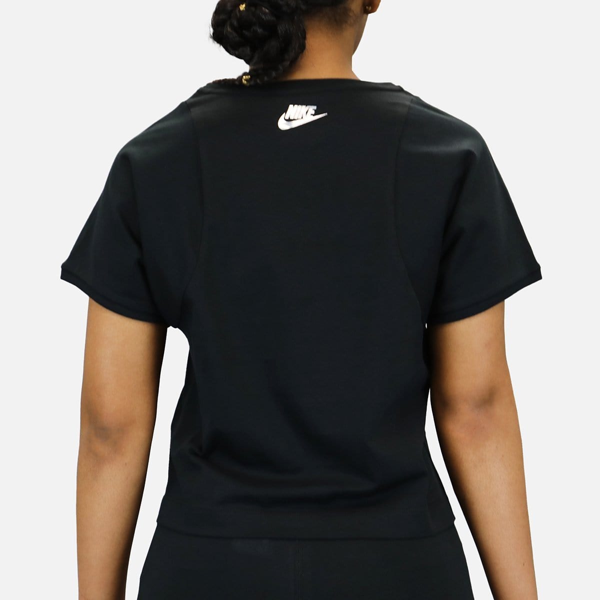 Nike NSW Just Do It Hologram Crop-Top (Black/Black-White)