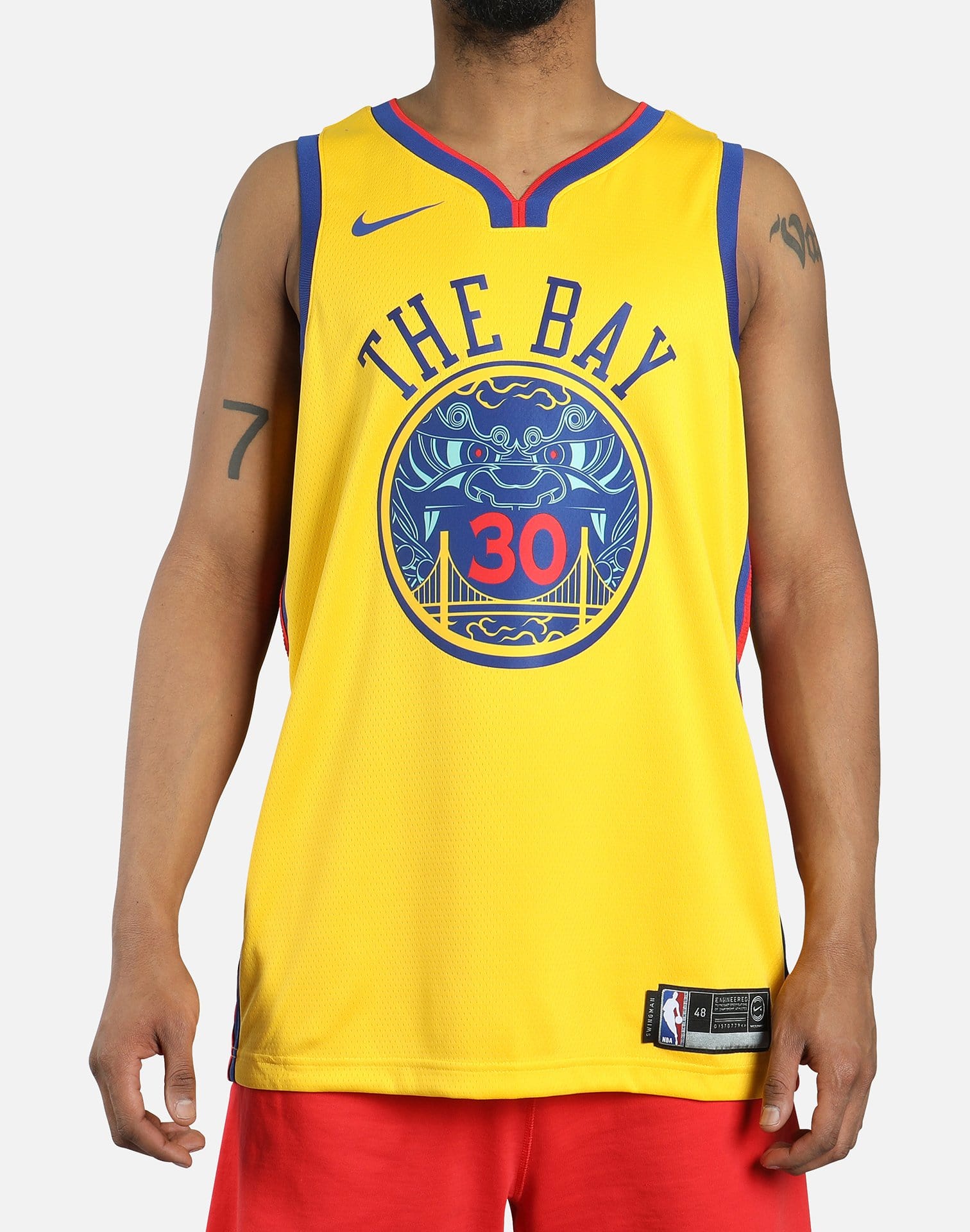 Nike, Shirts, Nike Nba Golden State Warriors Steph Curry The Bay Chinese  New Years Large