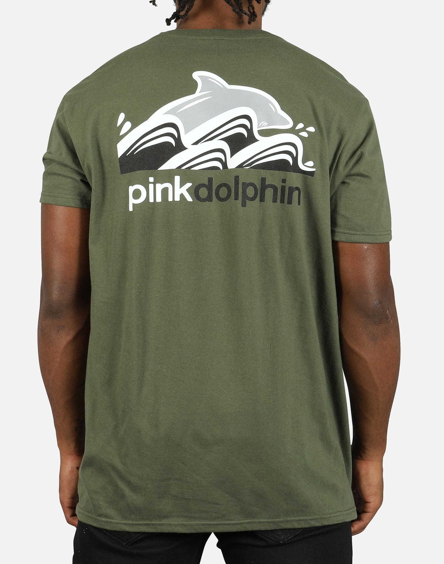 Pink Dolphin Wave Block Tee