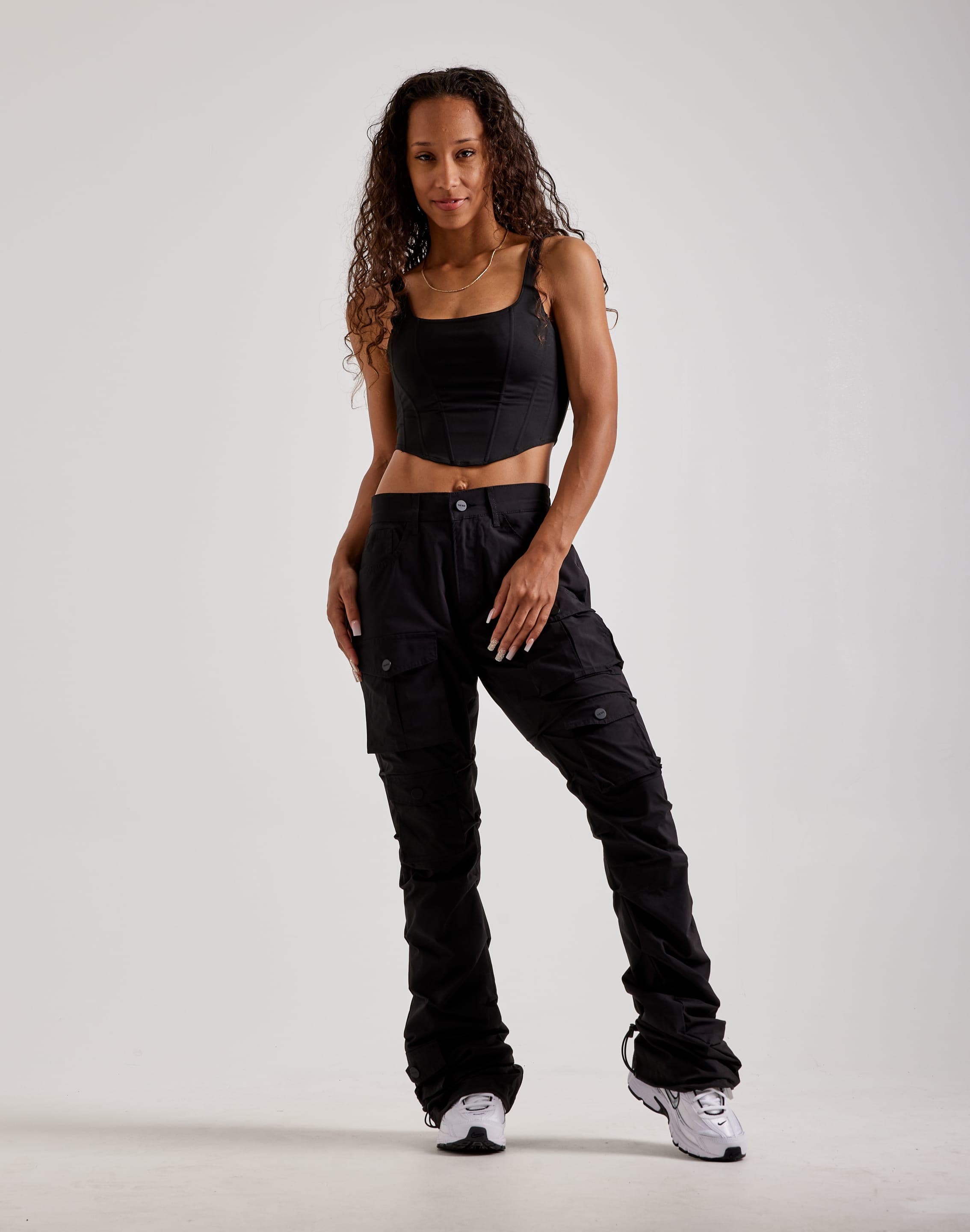Smoke Rise High-Rise Stacked Nylon Cargo Pants – DTLR
