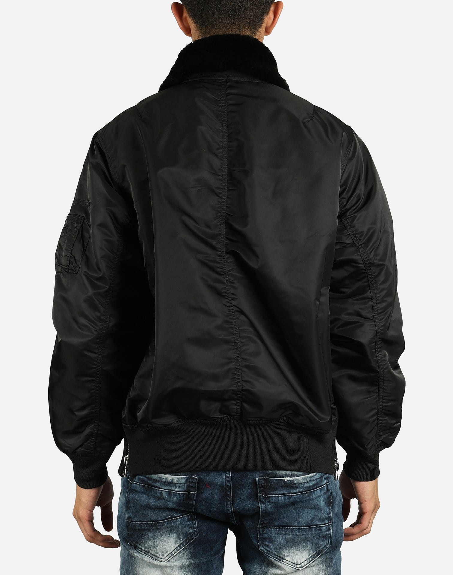 Smoke Rise MA1 FAUX FUR COLLAR BOMBER JACKET – DTLR