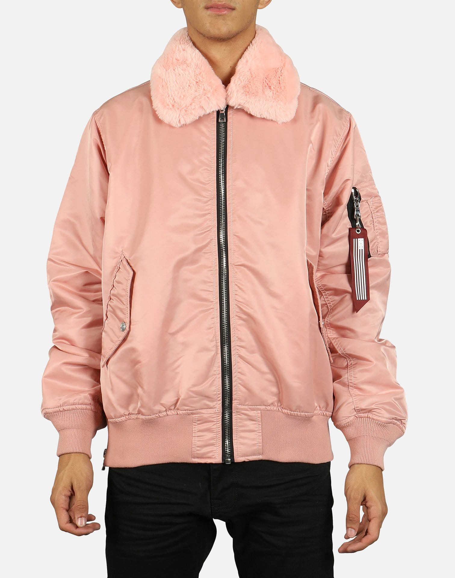Smoke Rise MA FAUX FUR COLLAR BOMBER JACKET – DTLR
