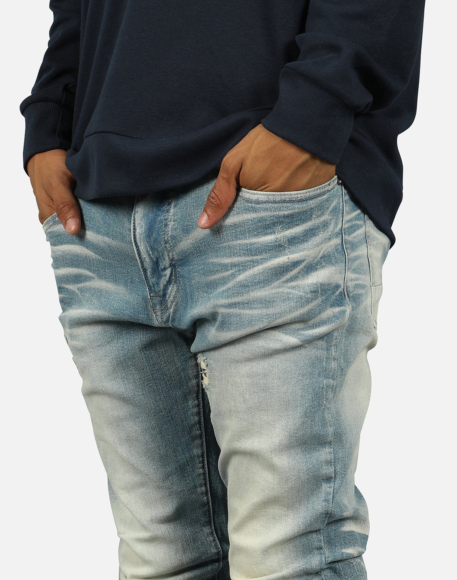 Smoke Rise CLEAN KNEE DART DENIM JEANS DTLR smoke-rise-clean-knee-dart-denim-jeans-dtlr
