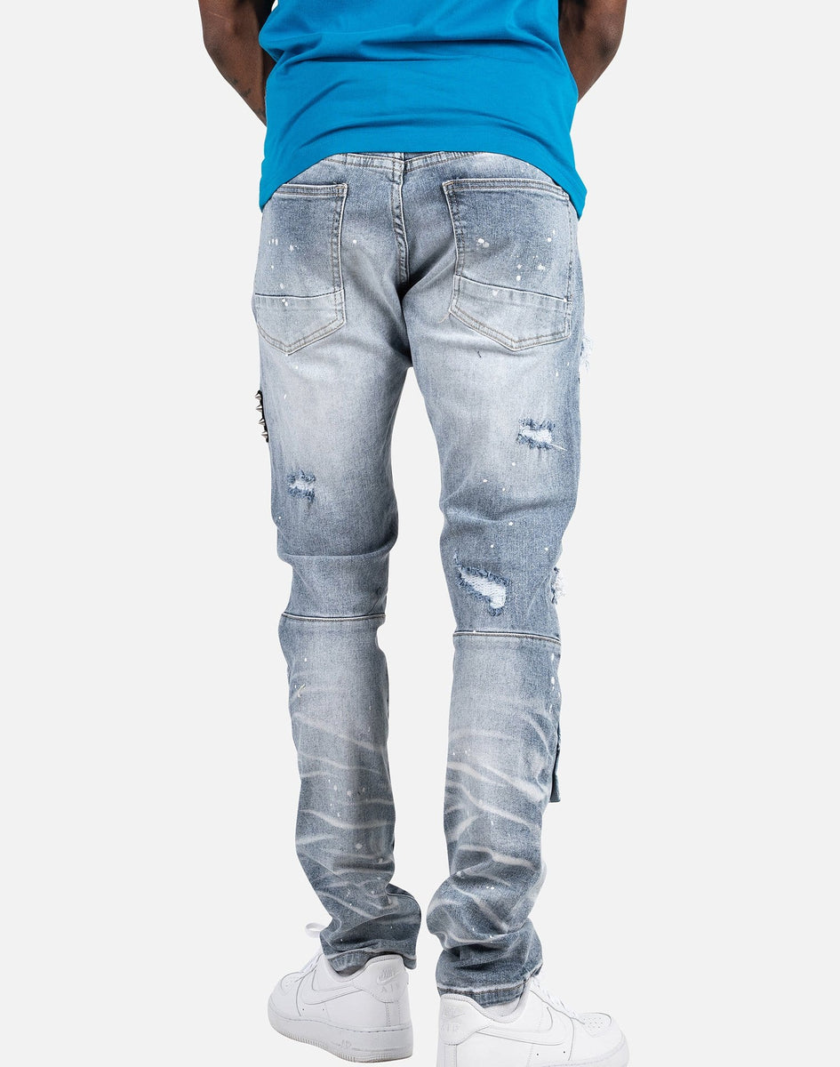 Smoke Rise STUD RHINESTONE INSET JEANS – DTLR