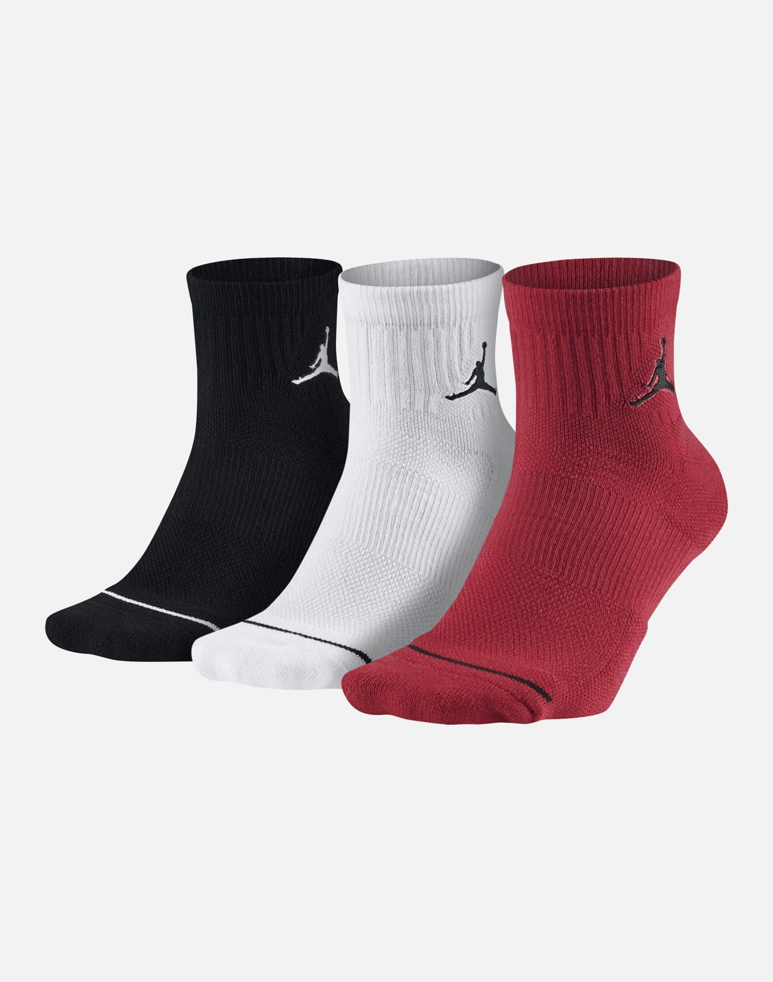 Jordan 3-Pack Jumpman High-Intensity Quarter Socks
