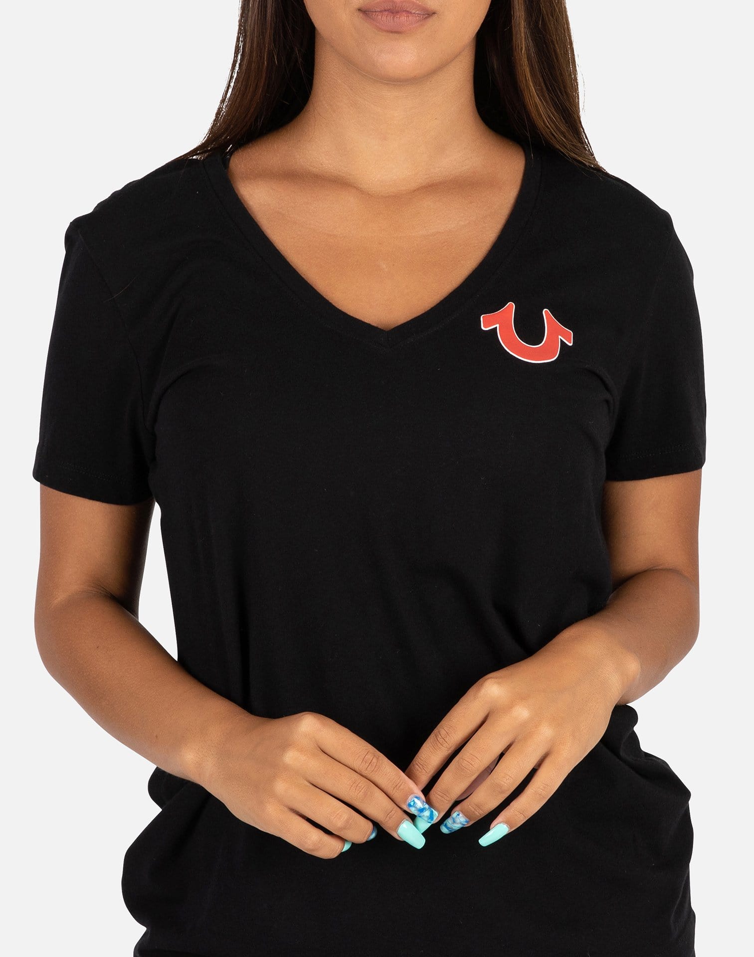 True Religion DOUBLE PUFF V-NECK TEE – DTLR - Main Image