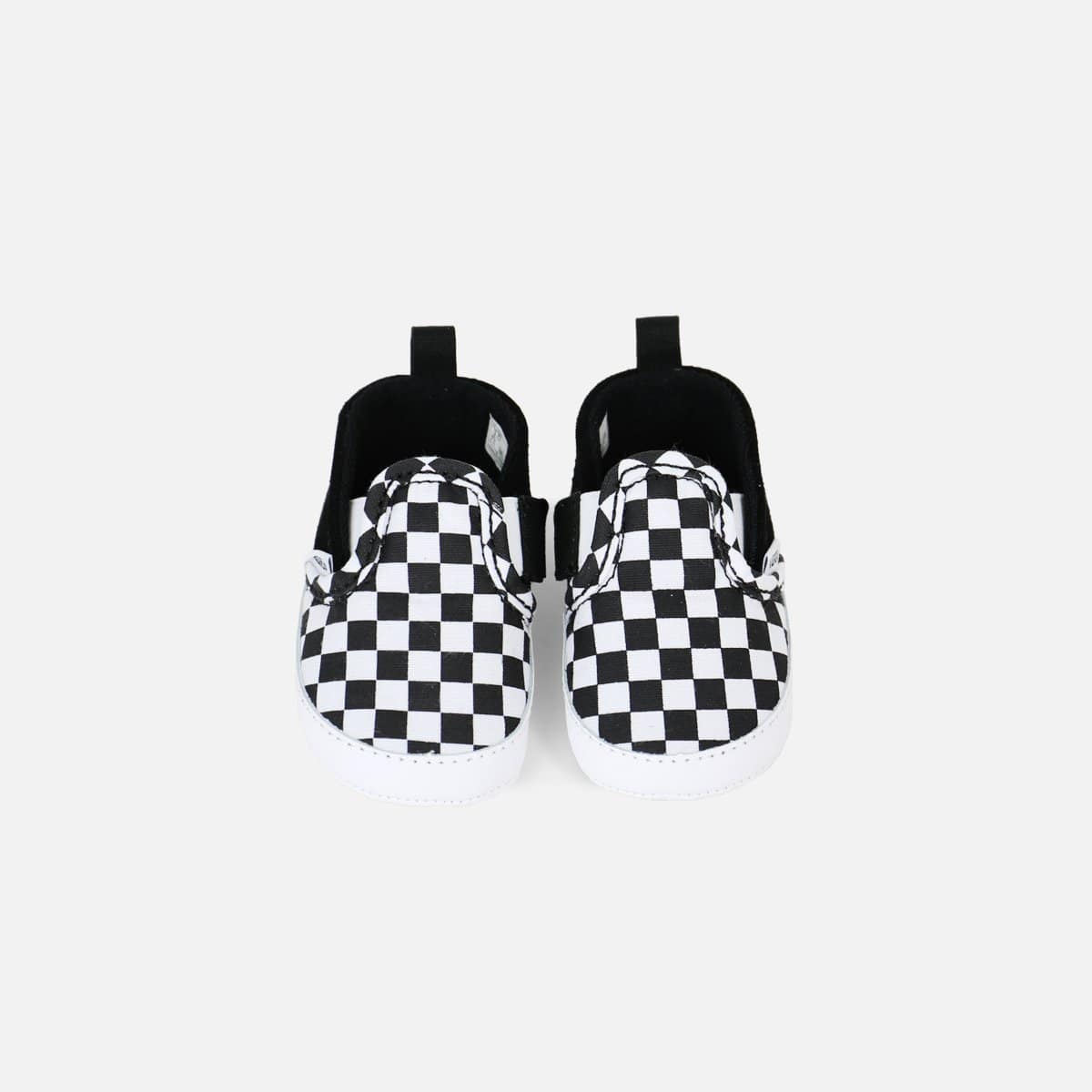 Vans Classic Checkerboard Slip On Crib (Black/True White)